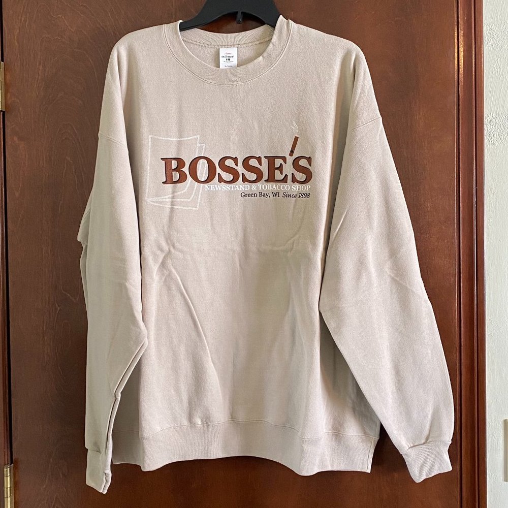 Bosse's News Green Bay Tan Crewneck 2XL v2